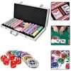 Image de Set de poker YRHOME - 500 jetons - boîte cadeau en aluminium - Texas Holdem Blackjack Roulette