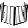 Image de Barrière de Sécurité Enfant - KELUODAE - 4 pans Noir - 240cm - Métal