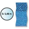 Image de Liner Boulder Forme Ronde D.5.48m Pour Piscine Hors Sol Swimline Li1848sbo