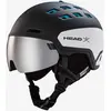 Image de Casque Head Radar WCR noir blanc avec verre à effet miroir gris - XS-S