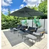 Image de Parasol Déporté Rectangulaire PURPLE LEAF 3 x 4 m Multiples Ajustements de Hauteur et Rotation à 360° Toile UPF 50+ Gris Clair