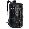 Image de Sac de Voyage - Sac de Grande Capacité- 3 Voies Durable - Plusieurs poches - Weekender Duffle en PU Cuir Noir