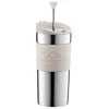 Image de BODUM TRAVEL PRESS Mug à piston en inox double paroi 0.35 l Blanc Crème