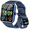 Image de Blackview Montre Connectée Homme avec Appels Bluetooth Fréquence Cardiaque SpO2 Sommeil Calories Podomètre 100 Sport Smartwatch Blue