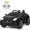 Image de Voiture Électrique Enfant Jaguar F-type SVR avec Télécommande Lumières LED / Lecteur MP3 Port USB Démarrage Progressif Noir