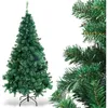 Image de GOPLUS Arbre de Noël Sapin de Noël Artificiel 180cm Vert Pied en Métal la Fête de Noël Maison Cour en PVC Support en Fer