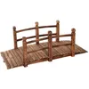 Image de Pont en Bois Rustique et Massif avec Main Courante Décoration de Jardin Pont dÉtang Charge max. 100 kg 150X67X55CM