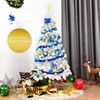 Image de GIANTEX Sapin de Noël Blanc 1 5M avec 350 Branches PVC avec Artificiel Effet Réaliste Socle en métal