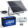 Image de ECO-WORTHY kit de Panneau Solaire 25W 12V avec contrôleur 4A et batterie lithium 8Ah 12V pour Voiture RV Accueil Batterie Charge