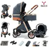 Image de MagicZC poussette bébé 3 en 1Dossier réglable0-3 ans pliablenouveau nébleu
