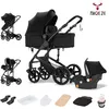 Image de MagicZC Poussettesnouveau nésiege autobebe 3 en 1Position Allongéepour 0-3 ansconvertible Nacellenoir