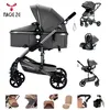 Image de Magic ZC - Poussette bebe 3 en 1 - Poussette pliable automatique en Un Clic Poussette pour nouveau-né supoort en aluminium Gris
