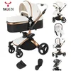 Image de Magic ZC Poussette bebe cosy 3 en 1 - Poussette de luxe Poussette combinées pliage automatique 360° Rotation grand panier Blanc
