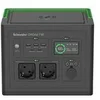 Image de Schneider OffGrid 730 - centrale electrique portable - LCD, lithium-ion, 2 prises schuko CEE 7/3, onde sinusoïdale, 3 USB-A, 1 USB-C, chargeur sans fil - 700 Watt - Li-Ion - 738 Wh