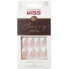 Image de KISS KCSO4C Lot de 28 ongles artificiels - Colle gel rose lime bâton de manucure - Manucure rapide et facile