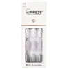 Image de Ongles Autocollants KISS imPRESS KIMM03C Manucure Facile Argent/Marbre Blanc