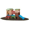 Image de Step2 Clubhouse Climber Aire de Jeux Enfant - STEP2 - Maison extérieure - Toboggan - Pont - Beige