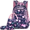 Image de Cartable Enfant Fille Sac à Dos école Primaire Scolaire Imperméable Grades 3-6 Costume trois pièces 18cmX30cmX46cm Bleu foncé