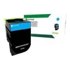Image de Lexmark 802SC - cyan - originale - cartouche de toner - LCCP, LRP