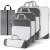 Image de Organisateur Valise 6 pièces Sac Compression Voyage Packing Cubes Organisateur De Voyage Sac De Compression VoyageGris