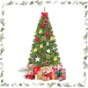 Image de GOPLUS Sapin de Noël Artificiel 180CM 928 Branches en Forme d'Épicéa Aiguilles en PVC Socle en FerArbre de Noël pour Décoration