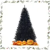 Image de GOPLUS Sapin de Noël Artificiel Noir 230cm1258 Branches en PVC IgnifugeArbre de Noël dans MaisonEntrepriseCentre Commercial
