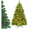 Image de Costway Sapin De Noël Artificiel Led 200cm Avec 11 Modes D'eclairage Et 5 Changements