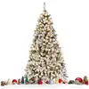 Image de Giantex arbre artificiel 180 cm avec 250 led, 600 branches, matériel pvc sapin avec socle en métal décoration