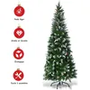 Image de Costway Arbre De Noël Artificiel 180cm Aiguilles En Pvc Avec Neige