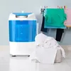 Image de DREAMADE Mini Machine à Laver avec Essoreuse Mini Lave-Linge Semi Automatique à Cuve Unique Charge 25KG 36X34X51CM Bleu