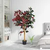 Image de Costway Plante Artificielle Arbre Ficus Artificielle - H 120cm - Déco