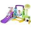 Image de Toboggan 6 en 1 avec Balançoire & Panier de Basketball DREAMADE - Multicolore - HDPE - 209 x 174 x 115 cm