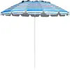 Image de COSTWAY Parasol pour Jardin Inclinable 245 M Protection UPF 50+ Baleines en Fibre de Verre avec Sac Pied Amovible Terrasse Bleu