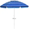 Image de Costway Parasol De Plage Inclinable 2,2 M Avec Porte-gobelet