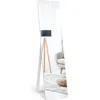 Image de GOPLUS Miroir sur Pied et Mural Rectangulaire avec Cadre en Bois MassifIdéal pour VestiaireChambre ou Salle de
