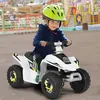Image de GOPLUS Voiture 4x4 Quad Buggy ElectriqueQuad ATV 6V avec Marche Arrière et Freinpour Enfants +3 AnsContrôle par PoignéeBlanc