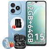 Image de Blackview WAVE 9C Téléphone portable 6.56 12Go+64Go 5000mAh Android 15 Smartphone Dual SIM Bleu avec Blackview AirBuds 12