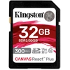 Image de Kingston Technology 32gb Canvas React Plus Sdhc Uhs-ii 300r/260w U3 V90 For Full Hd/4k/8k