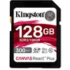 Image de Kingston Memory card SD 128GB Canvas React Plus 300/260 UHS-II U3 - 0740617301960