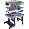 Image de Table multi-jeux 4 en 1 HLC baby-foot multisports/billard/tennis de table/hockey pieds de table pliants + perche télescopique