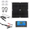 Image de Kit de panneaux solaires 100 Watt système monocristallin hors réseau pour les maisons RV bateau 18V/5V 1Set 40AController Kokiyal
