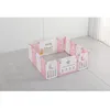 Image de Parc Bébé Plastique 14 Panneaux Barrière de Sécurité Bébé Centre dActivités pour Enfants--Rose et Blanc 0 Mois à 6 Ans
