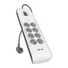 Image de Belkin multiprise parafoudre - 8 x prises + 2 ports USB