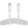 Image de Câble à gaine tressée USB-C vers Lightning MFI (blanc) - 1 m