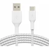 Image de Câble Tressé Usb-c Vers Usb-a 0,15 M Blanc Belkin