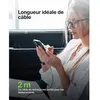 Image de Câble tressé - BELKIN - USB-C vers USB-A - 2 m - Noir