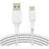 Image de Belkin Câble USB-C vers USB-A tressé (Blanc) - 3 m