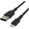 Image de Belkin Lightning Lade/sync Câble 2m, Pvc, Noir, Cert. Mfi