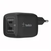Image de Double Chargeur Secteur Belkin Boostcharge Pro Usb C Gan 45w Noir