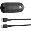 Image de Belkin Chargeur voiture 1 port USB-C (30 W) + câble USB-C - Noir